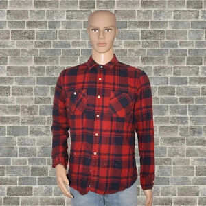 Red Button Down Long Sleeve Collard Shirt Urban Pipeline